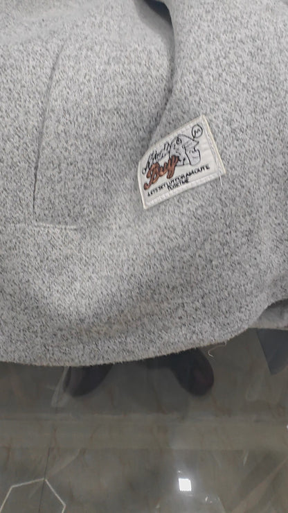 men hoodies drop shoulder white & gary